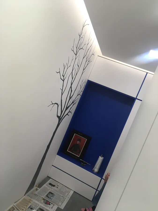 Vizualizace projektu "Interiér v modrém"