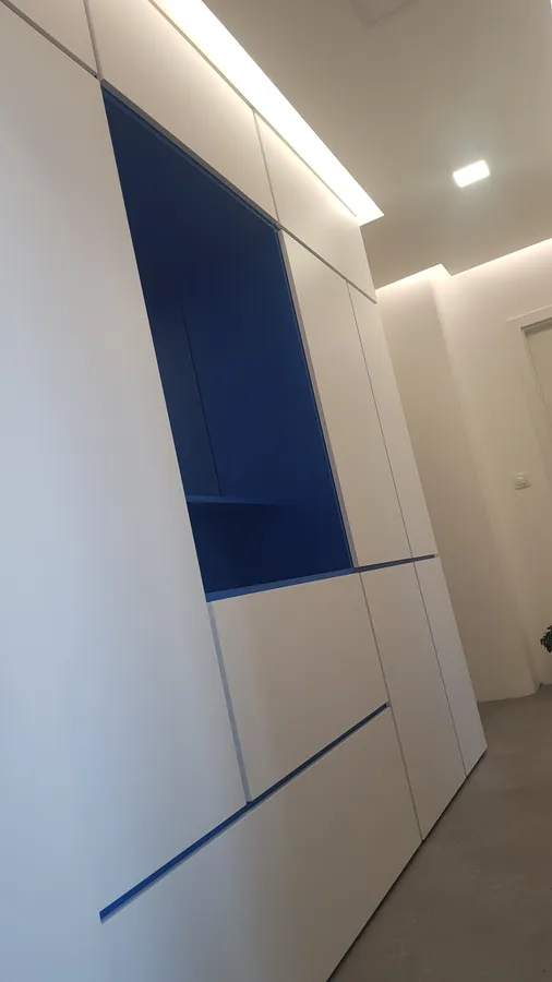 Vizualizace projektu "Interiér v modrém"